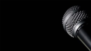 Microphone on a Black Background